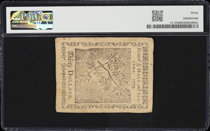 Jan 14, 1779 $30  Continental Congress (Fr. CC93) thumbnail 6