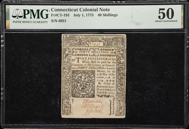 Jul 1, 1775 40s Connecticut (Fr. CT193) thumbnail 3