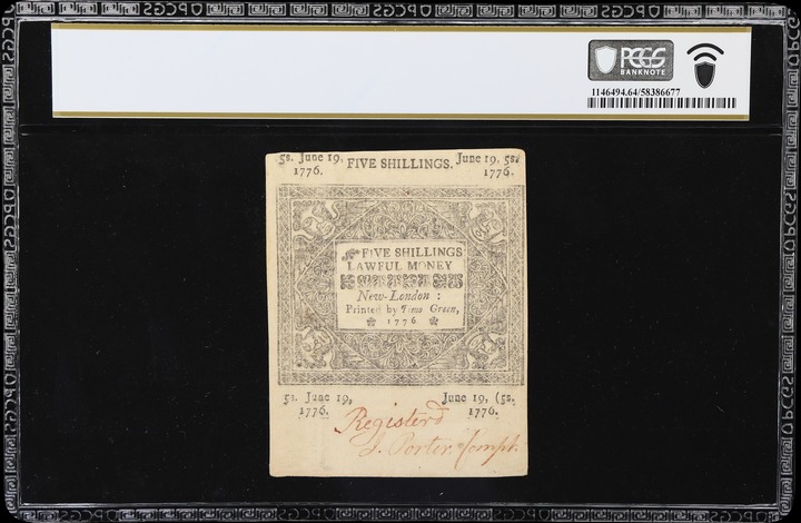 Jun 19, 1776 5s Connecticut (Fr. CT212) thumbnail 5