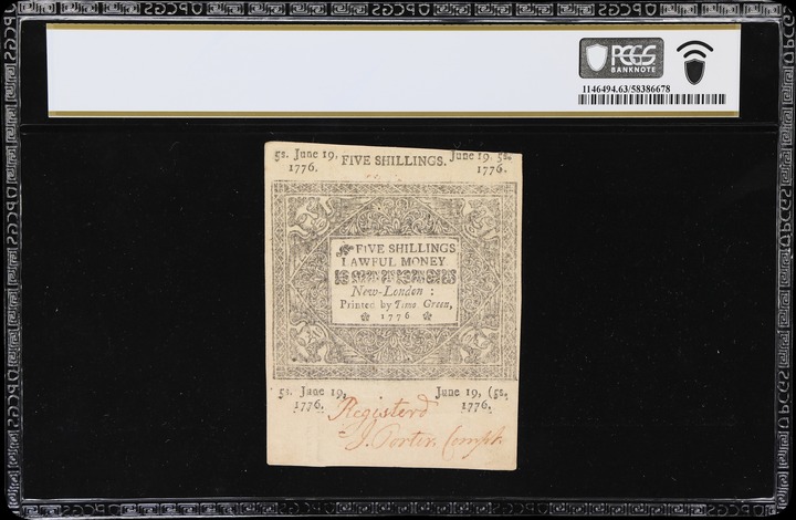 Jun 19, 1776 5s Connecticut (Fr. CT212) thumbnail 6