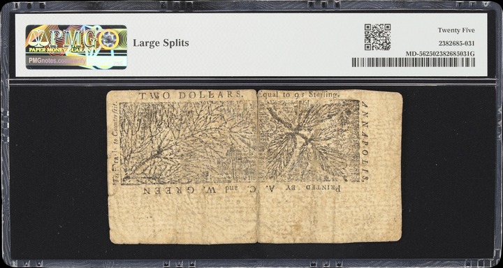 Mar 1, 1770 $2  Maryland (Fr. MD56) thumbnail 3
