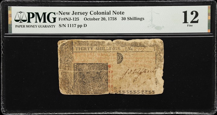Oct 20, 1758 3s New Jersey (Fr. NJ121) thumbnail 7