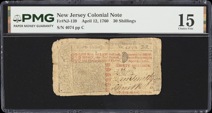 Apr 12, 1760 30s New Jersey (Fr. NJ139) thumbnail 2