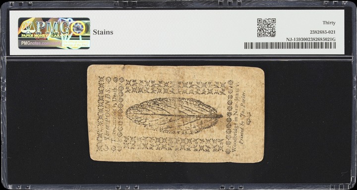 Dec 31, 1763 £3 New Jersey (Fr. NJ159) thumbnail 7
