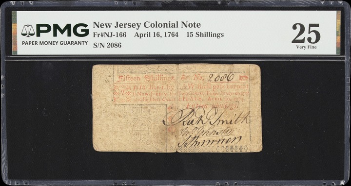 Apr 16, 1764 15s New Jersey (Fr. NJ166) thumbnail 2