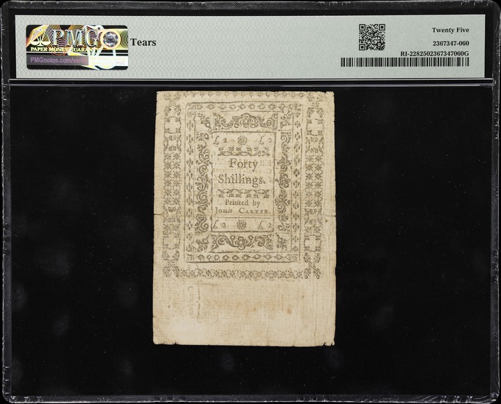 Jan 15, 1776 8d Rhode Island (Fr. RI219) thumbnail 5