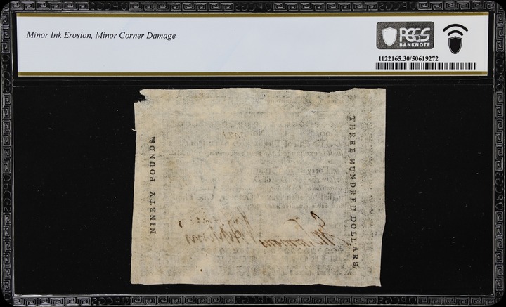 Oct 16, 1780 $300  Virginia (Fr. VA194) thumbnail 5