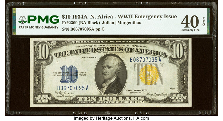1934A $10  North Africa (Fr. 2309) thumbnail 5