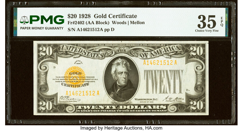 1928 $20  (Fr. 2402) thumbnail 5