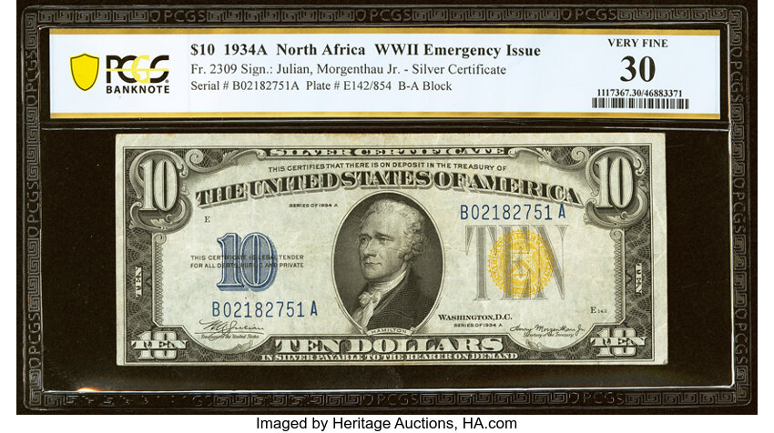 1934A $10  North Africa (Fr. 2309) thumbnail 8