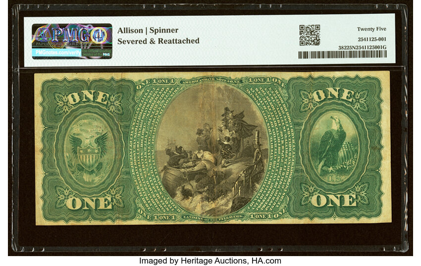 Original $1  1st Charter Period, Seal With Rays (Fr. 382) thumbnail 7