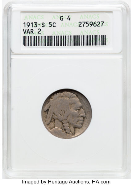 1913-S 5c Buffalo, Type 2 MS thumbnail 7
