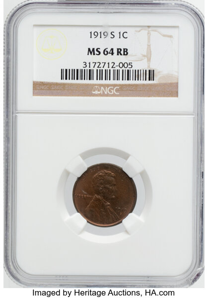 1919-S 1c MS RB thumbnail 3