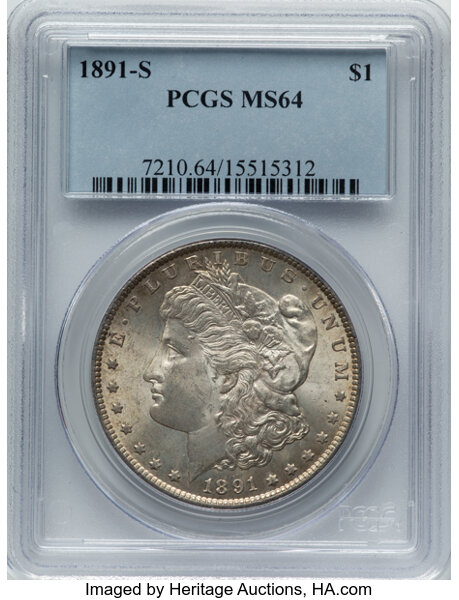 1891-S $1  GSA Hoard, Soft Package MS thumbnail 9