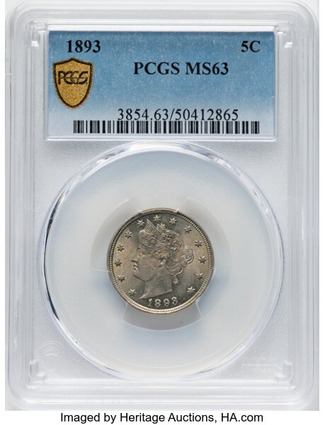 1893 5c AU53 thumbnail 24