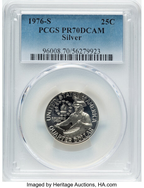 1976-S 25c Silver PR DCAM thumbnail 3