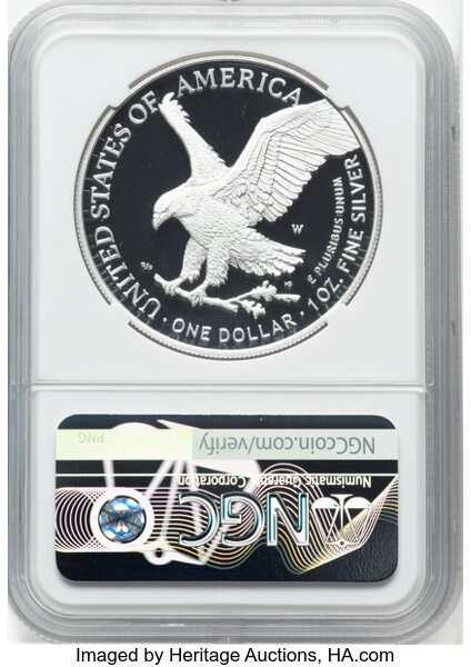 2021-W $1  Silver Eagle, Type 2 PR DCAM PR66 DCAM CAC thumbnail 19