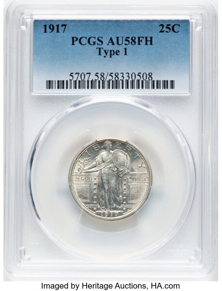 1917 25c Type 1 MS FH thumbnail 4