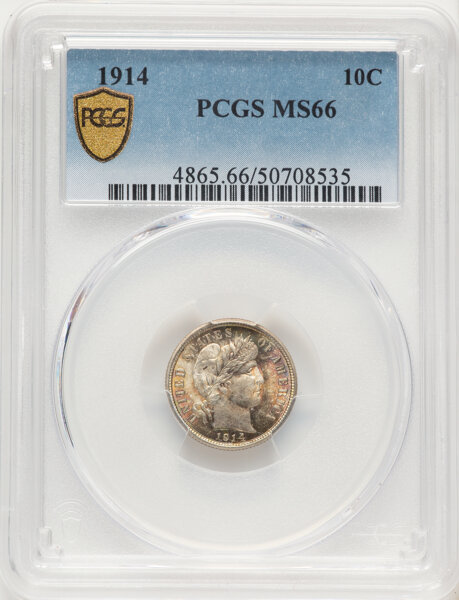 1914 10c MS66 thumbnail 2