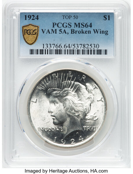 1924 $1  Broken Wing, VAM-5A MS thumbnail 16