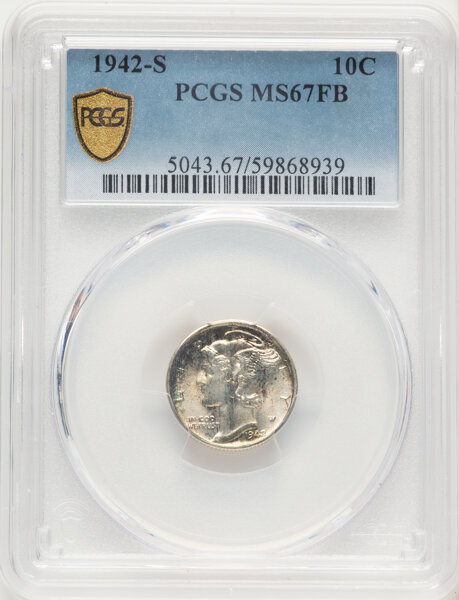 1942-S 10c MS FB MS67 FB thumbnail 4