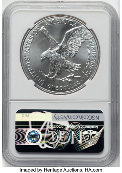 2021 $1  Silver Eagle, Type 2 MS70 thumbnail 20