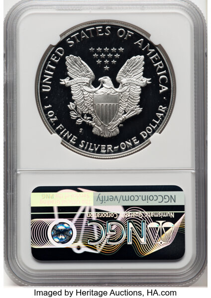 1990-S $1  Silver Eagle PR DCAM OGP thumbnail 2