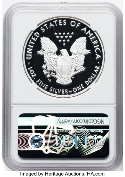 2021-W $1  Silver Eagle, Type 1 PR DCAM PR70 DCAM CAC thumbnail 18