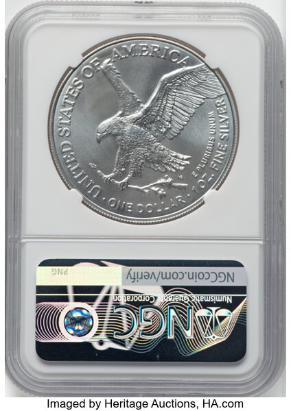 2021 $1  Silver Eagle, Type 2 MS70 thumbnail 24