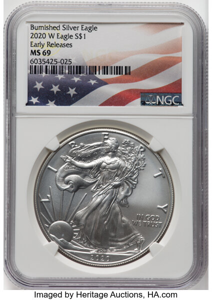 Image for 2020-W $1  Silver Eagle, Burnished MS64