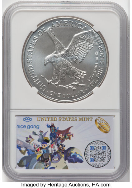 2024-(P) $1  Silver Eagle, Star Privy MS66 CAC thumbnail 2