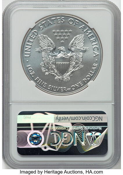 2021 $1  Silver Eagle, Type 1 MS63 CAC thumbnail 21