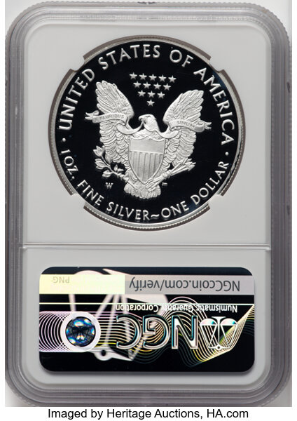 2021-W $1  Silver Eagle, Type 1 PR DCAM PR70 DCAM CAC thumbnail 16