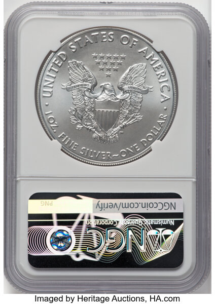 2021 $1  Silver Eagle, Type 1 MS63 CAC thumbnail 25