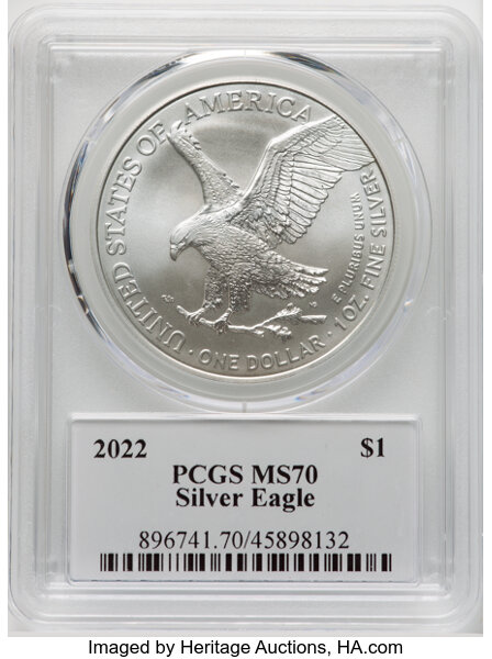 2022 $1  Silver Eagle MS63 thumbnail 4