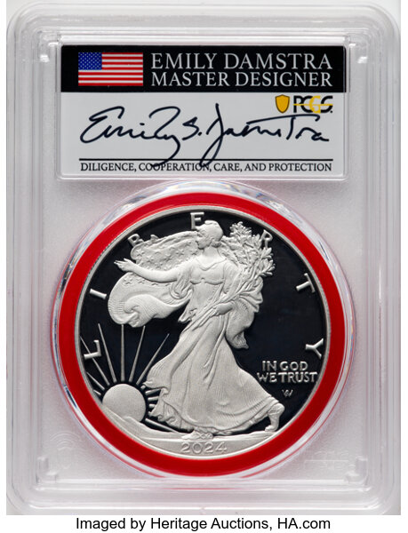 2024-S $1  Silver Eagle PR DCAM thumbnail 3