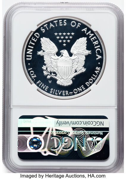2021-W $1  Silver Eagle, Type 1 PR DCAM PR70 DCAM CAC thumbnail 14