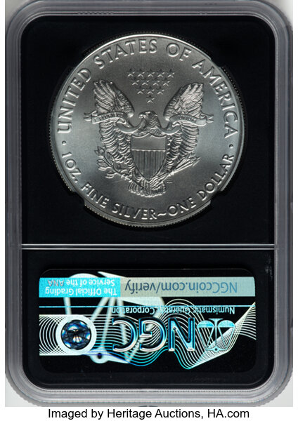 2021 $1  Silver Eagle, Type 1 MS63 CAC thumbnail 23