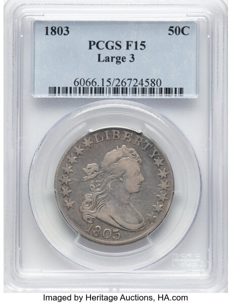1803 50c Large 3, 12 Arrows, O-101 MS thumbnail 2