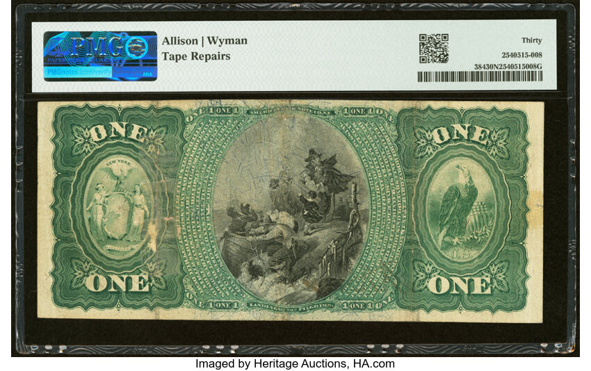 1875 $1  1st Charter Period, Scalloped Seal (Fr. 384) thumbnail 15