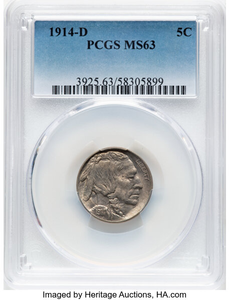 1914-D 5c MS thumbnail 3