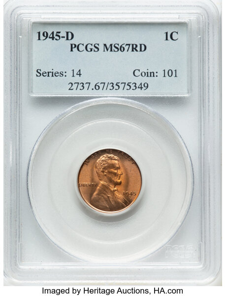 1945-D 1c MS RD thumbnail 3