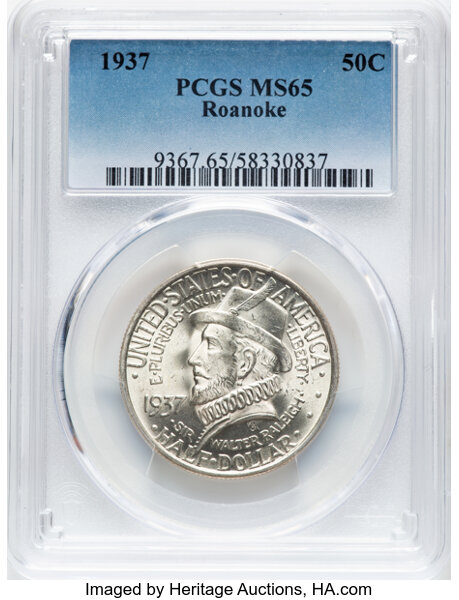 1937 50c Roanoke Island MS thumbnail 4