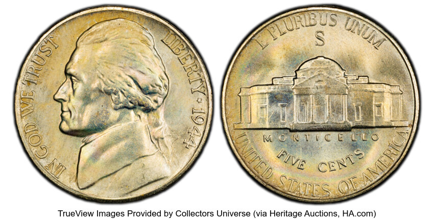 1944-S 5c Silver MS thumbnail 3