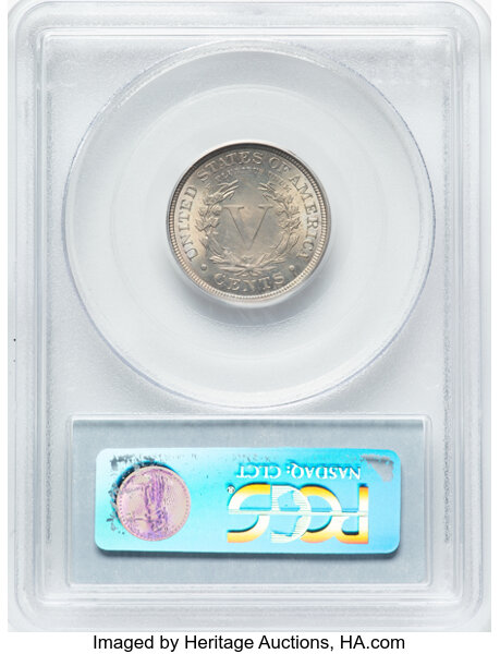 1891 5c AU53 CAC thumbnail 20