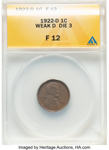 1922-D 1c Weak D, Weak Reverse MS BN thumbnail 2