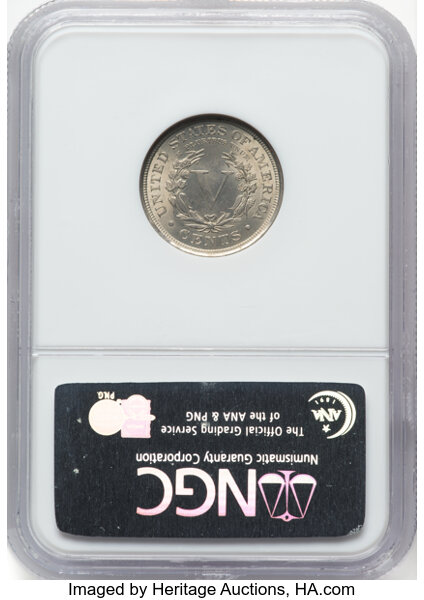 1901 5c MS65 CAC thumbnail 4