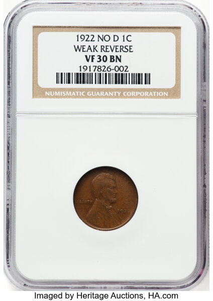 1922 no D 1c Weak Reverse, Die Pair 1 MS BN thumbnail 3