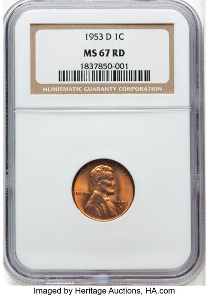 1953-D 1c MS RD thumbnail 3