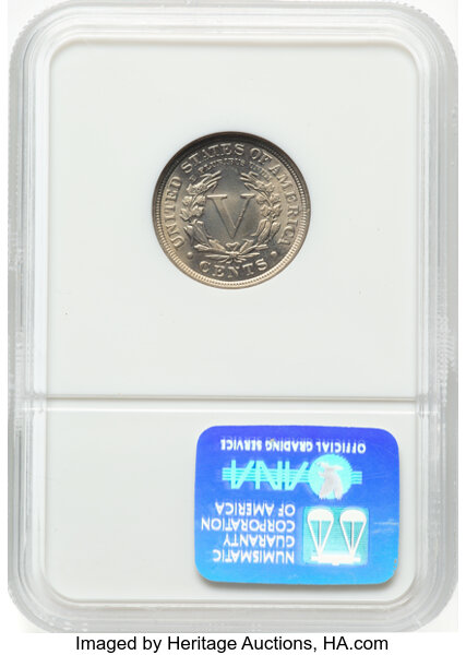 1912 5c MS64 CAC thumbnail 2